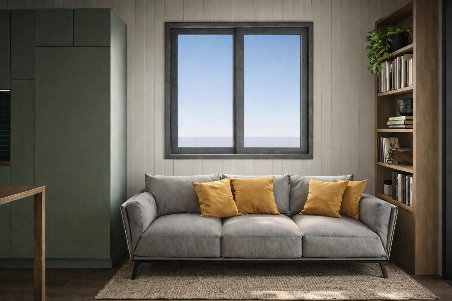 Hunter & Brass living area interior detail
