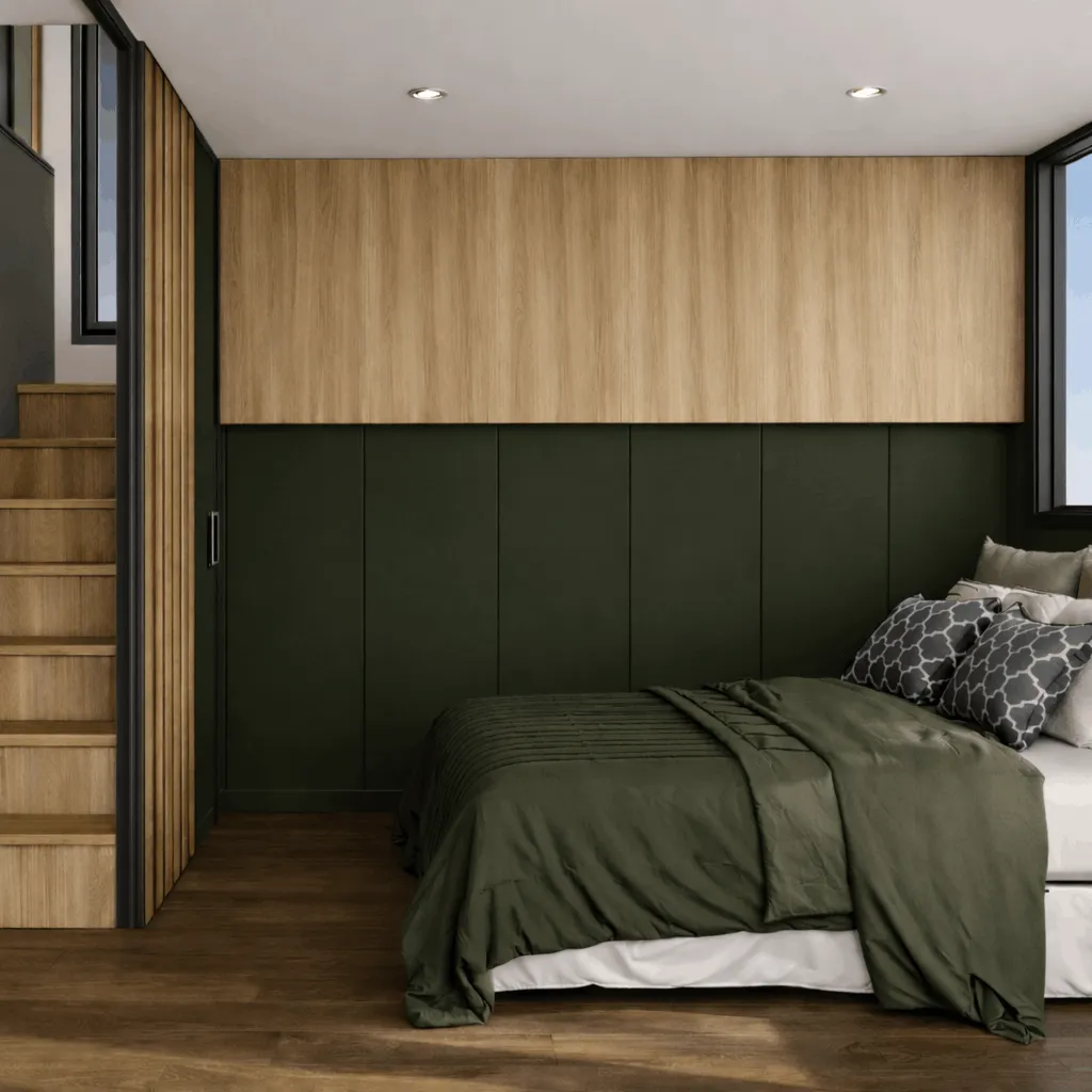 Fern & Willow master bedroom interior detail