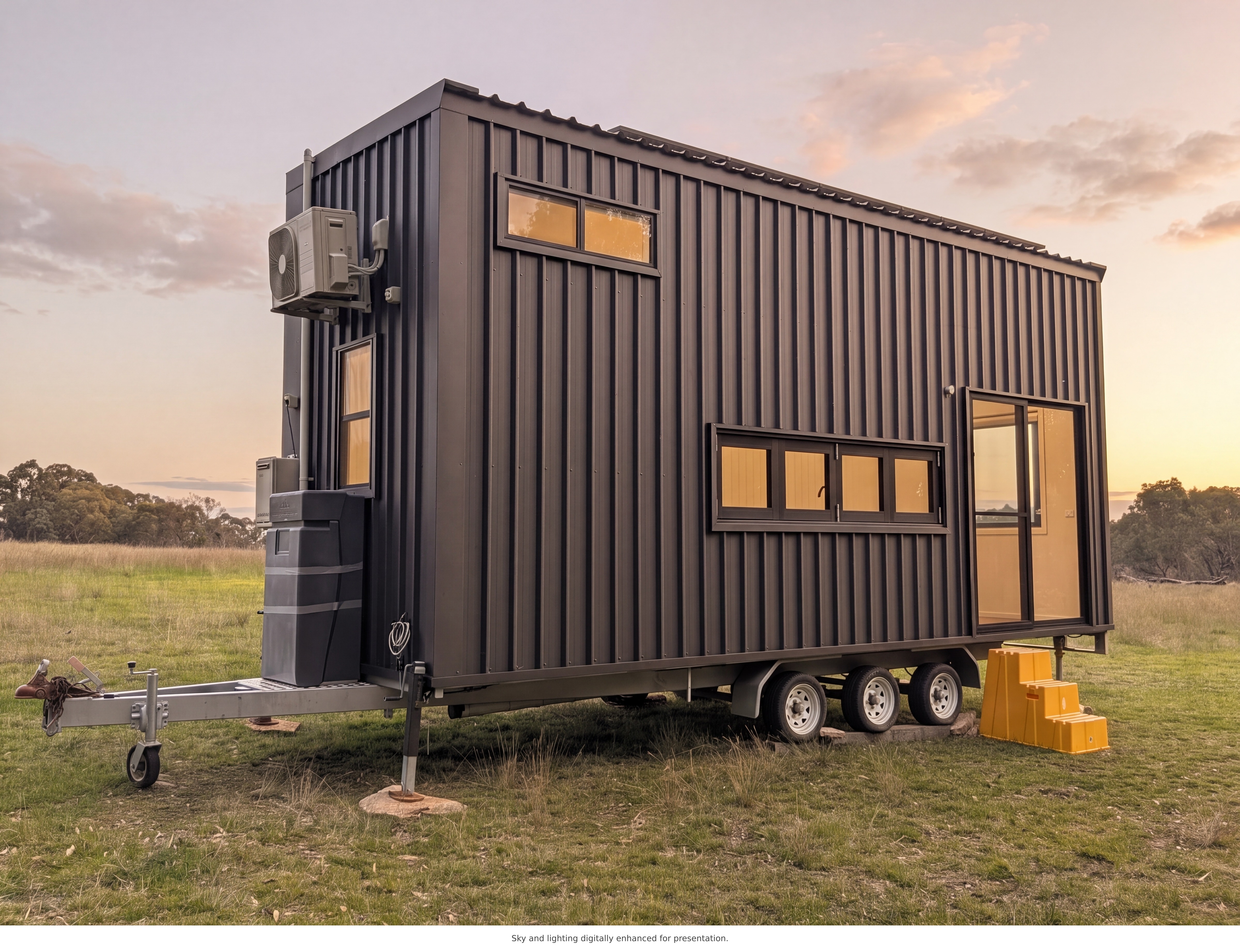 Solar-Powered 7.2m Tiny Home on Wheels — Loaded With Extras & Barely Lived In