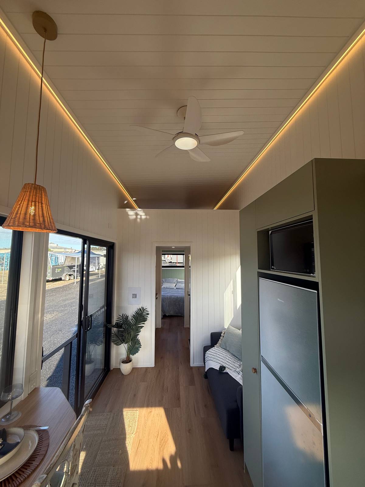 9x2.4m 2 Bedroom Country Cabin THOW with Weatherboard Cladding - Image 1