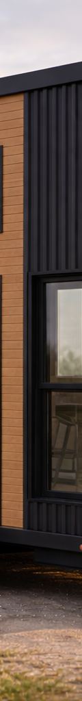 Ebony & Ply Petite: 7.2m Tiny Home on Wheels — Matte Black VJ, Staircase & Queen Loft thumbnail 1