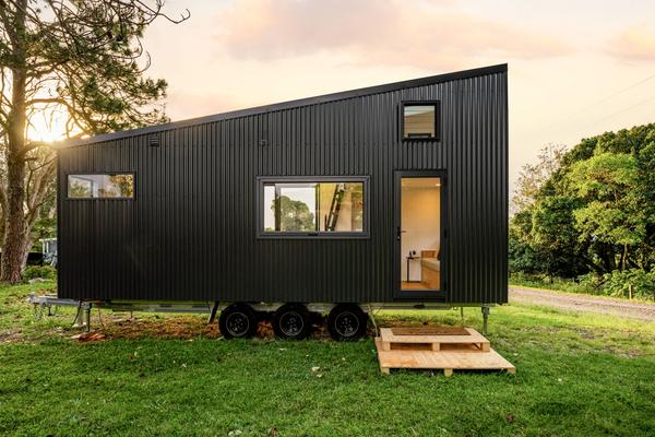 Mono-Pitch 7.2m Tiny Home on Wheels — Staircase, Queen Loft & Gas Strut Window