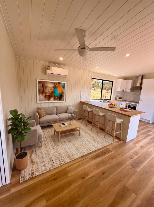 2-Bedroom 54sqm Tiny Home on Wheels — 13.5m × 4m Single Level