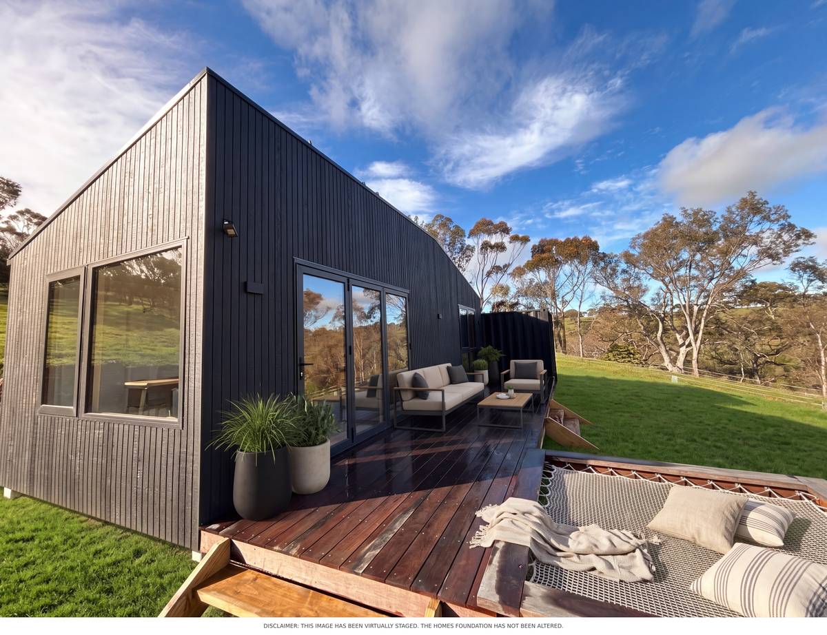 Night Sky 9m Off Grid Tiny Home on Wheels: Architect-Designed, Stargazing Apex Window & Deck - Image 1