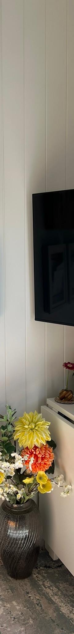 Cedar & Shale Off-Grid 9m Tiny Home on Wheels — Ground-Floor Bedroom, Gas Strut Window & White Goods thumbnail 7