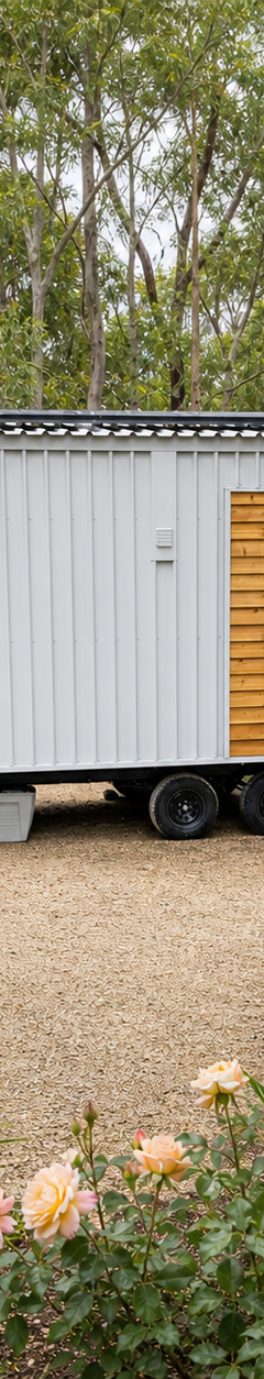 Cedar & Shale Off-Grid 9m Tiny Home on Wheels — Ground-Floor Bedroom, Gas Strut Window & White Goods thumbnail 2