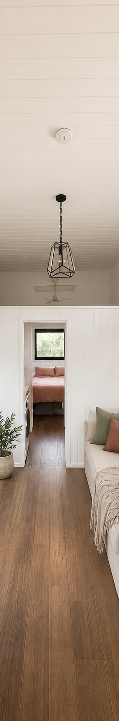 10m Tiny Home on Wheels — Ground-Floor Bedroom, Loft Sleeping + Triple Sliding Doors thumbnail 6