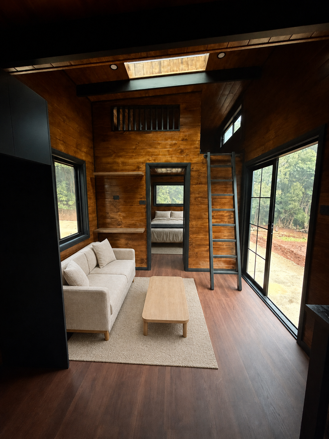 Signature Range tiny home living space interior