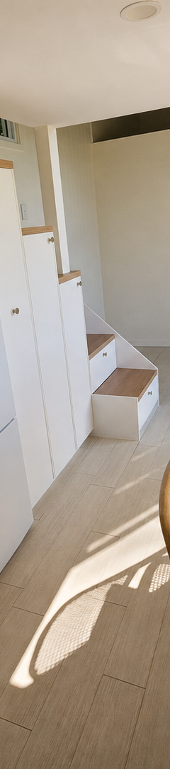 Evening Haze 8m Tiny Home on Wheels — Staircase Loft, Servery Window & Pull-Apart Deck thumbnail 3
