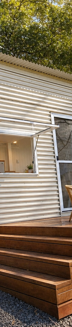 Evening Haze 8m Tiny Home on Wheels — Staircase Loft, Servery Window & Pull-Apart Deck thumbnail 1
