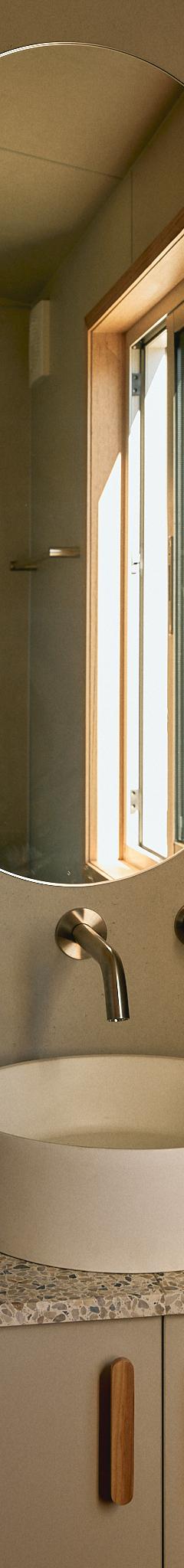 Bunk Bungalow: 7.2m x 3m Tiny Home on Wheels, Sleeps 4, Terrazzo Kitchen & Raked Ceiling thumbnail 11