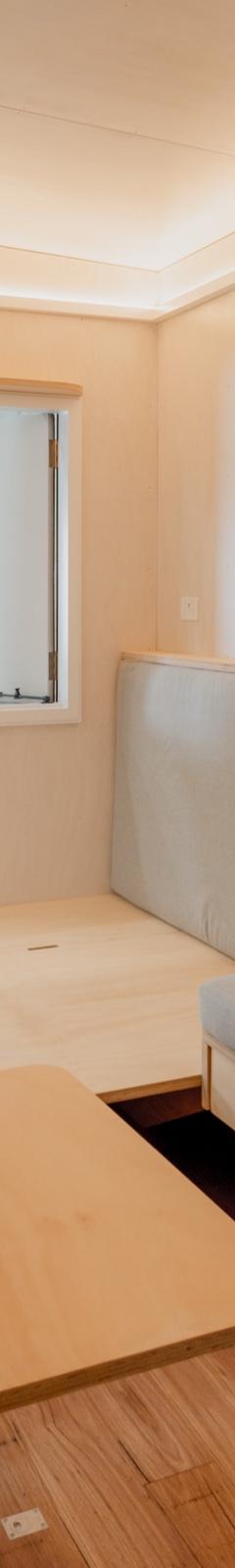 Weathertex & Cypress Batten 6m Tiny Home on Wheels: Double Glazed, Flushing Toilet & Velux Skylight thumbnail 7