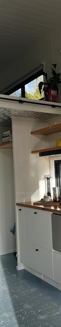 Mountain Ash Cottage: 7.2m Tiny Home on Wheels with French Doors & Servery Window thumbnail 8