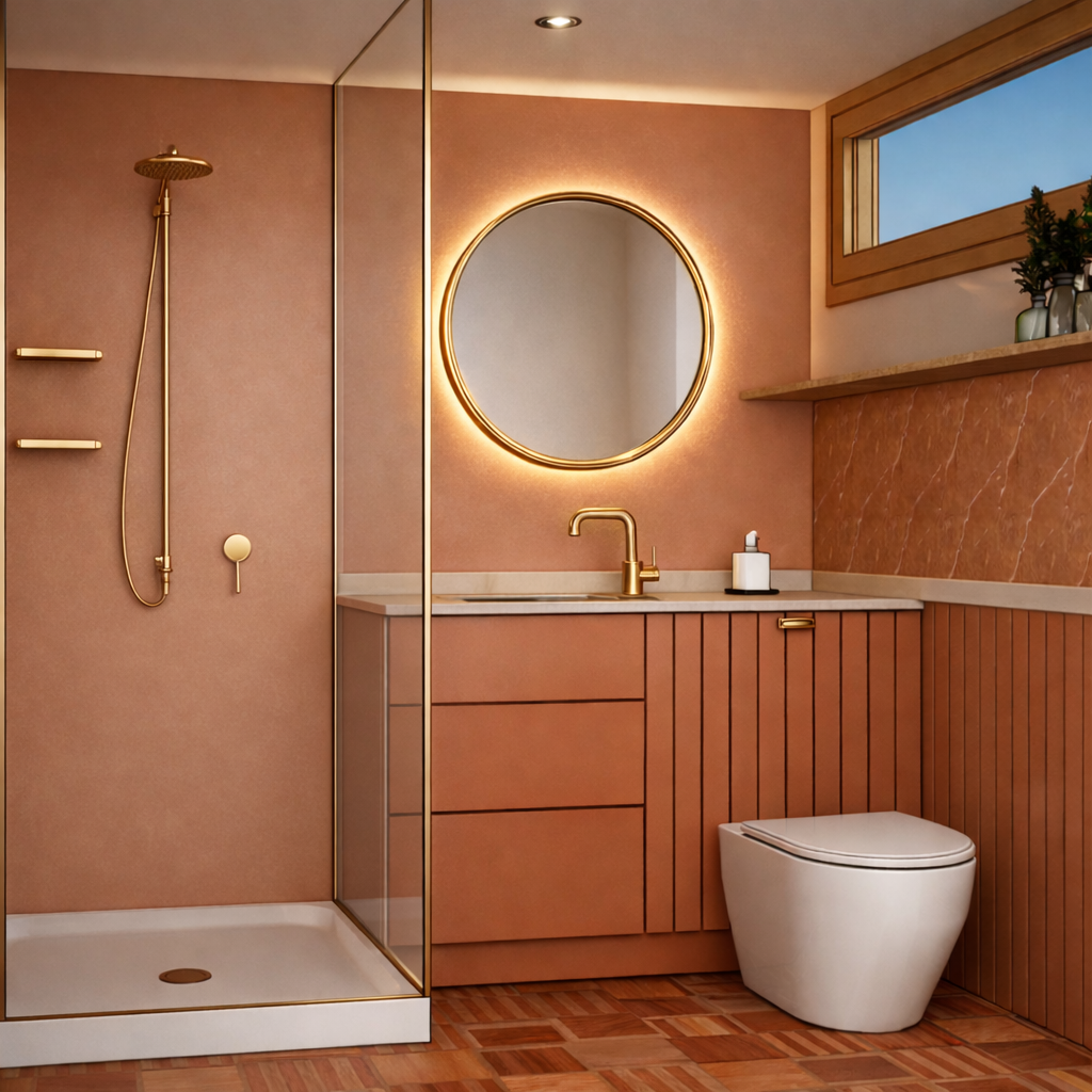 Luxe tiny home bathroom design