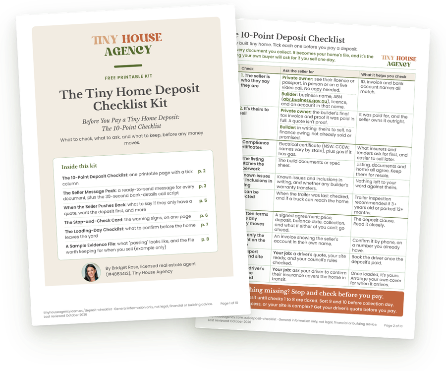 The free printable deposit checklist kit